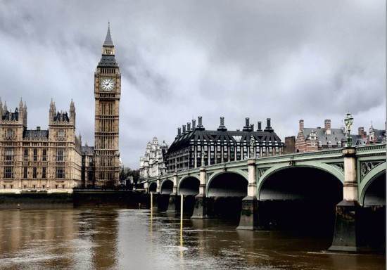 Fototapete London Big Ben Skyline Foto 360 cm x 270 cm