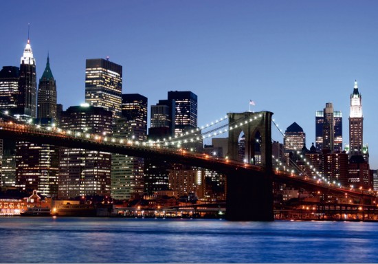 Fototapete Brooklyn Bridge New York Skyline 360x254cm