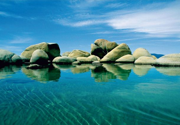 Fototapete Meer Felsen Wasser Steine 360 cm x 270 cm