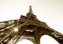 Fototapete Paris Eiffelturm Frankreich Sepia 360x254cm 1