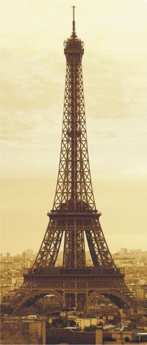 Fototapete Tür Eiffelturm Paris Frankreich Sepia 90x202cm