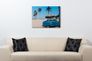 Wandbild Fotodruck Strand Palmen Oldtimer 60x80 cm 3