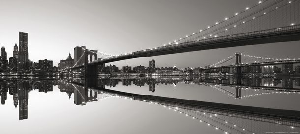 Foto Big Ben Tower Bridge London blau beige 90 x 202 cm