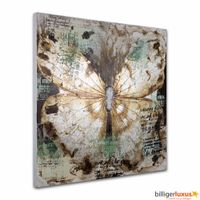 Schmetterling-Gemälde Auf Leinwand – 50x30 Cm, Gerahmt & Fertig Zum Aufhängen