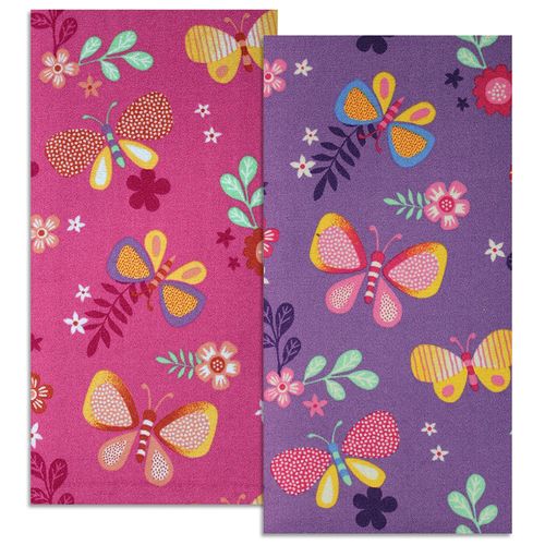 Kinderteppich Schmetterling Teppich Papillon Butterfly Spielteppich in 2 Farben 