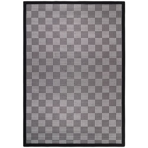 Teppich Bambus Optik silber schwarz ca. 160x230cm