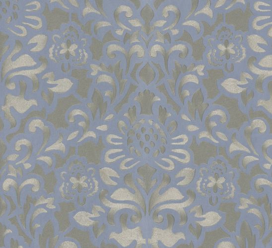 Vliestapete blau gold Blumen Marburg 56003