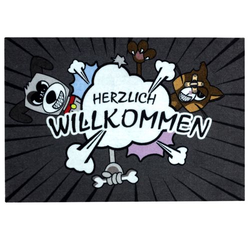 Fußmatte Türmatte Hunde Katzen 50x70cm Design 1