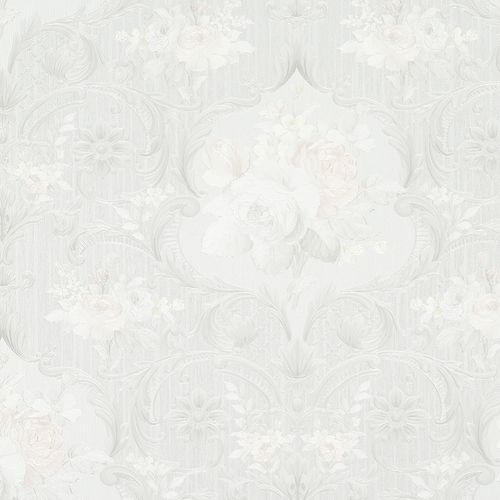 Tapete Vlies Floral Blumen weißgrau Marburg Opulence Classic 58266