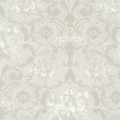 Tapete Vlies Floral Blumen hellgrau Marburg Opulence Classic 58268