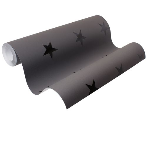 Vliestapete Stern Sterne Muster Sterntapete anthrazit schwarz