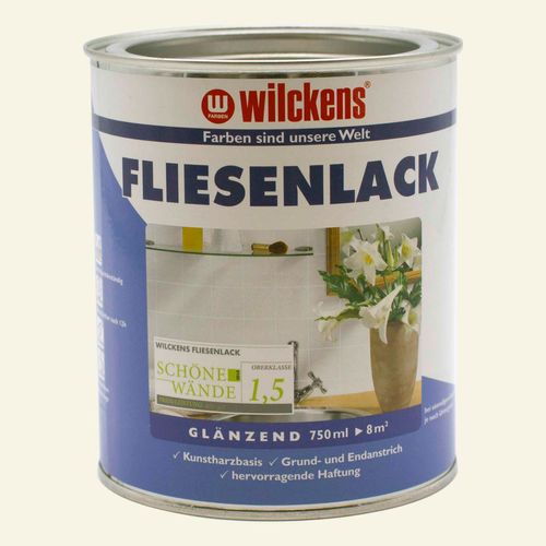 Fliesenlack Wilckens Lackfarbe Glänzend 750ml cremeweiß