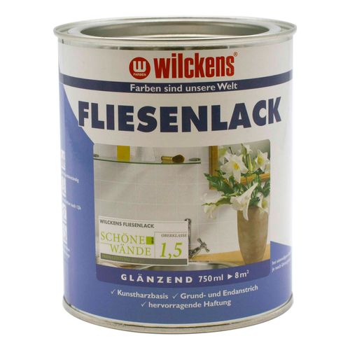 Fliesenlack Wilckens Lackfarbe Glänzend 750ml weiß