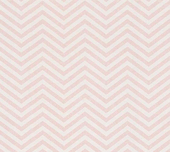 Artikelbild Vliestapete Ethno Zickzack rosa Glanz Scandinavian Style 34139-2