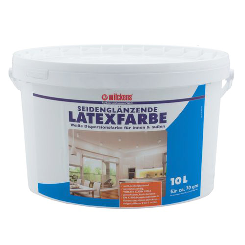 Wilckens Latexfarbe Farbe seidenglänzend Dispersionsfarbe weiß 2,5l