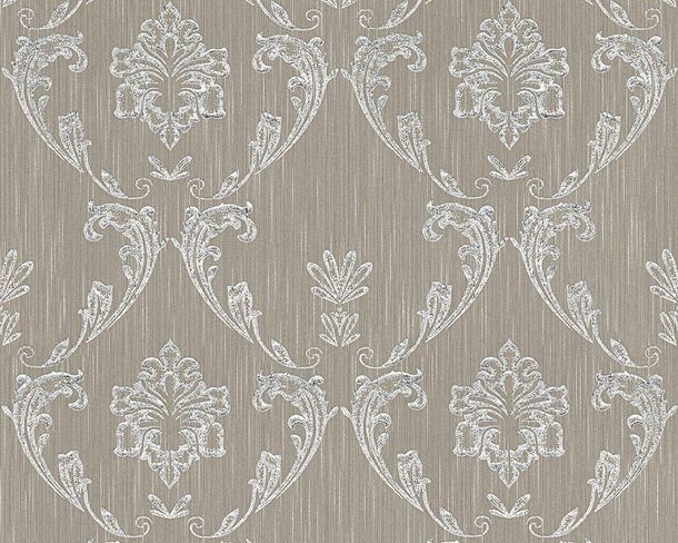 Artikelbild Textiltapete Ornamente taupe silber Metallic Silk 30658-3