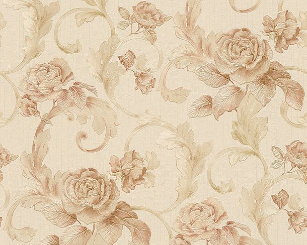 Artikelbild Vliestapete Ranke Rose cremebeige Metallic Architects Paper 95983-3