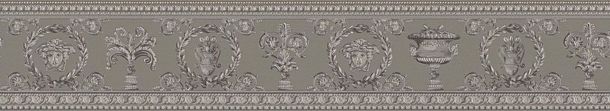 Borte Versace Home Medusa Lorbeer grau silber 34305-3