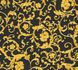 Vliestapete Versace Home Floral schwarz gelbgold Glitzer 34326-2 1