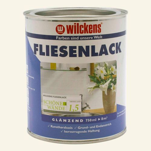 Fliesenlack Wilckens Lackfarbe Cremeweiß Glänzend 750ml