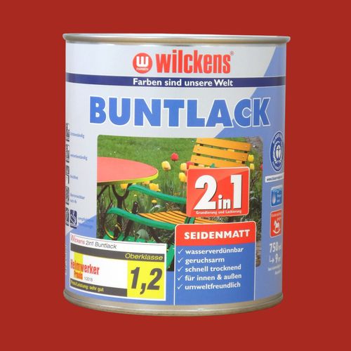 Wilckens 2in1 Buntlack seidenmatt 7 Farben 750 ml Feuerrot