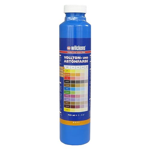 Wilckens Volltonfarbe Abtönfarbe 6 Farben 750ml Blau