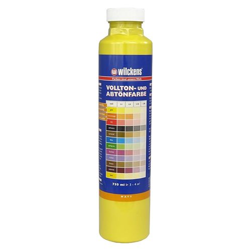 Wilckens Volltonfarbe Abtönfarbe 6 Farben 750ml Gelb