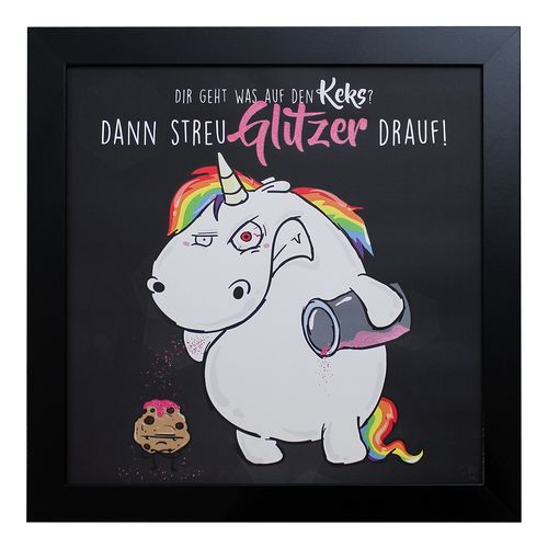 Wandbild Einhorn Pummeleinhorn 6 Motive 50x50cm Glitzer
