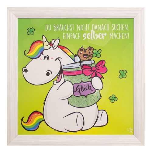Wandbild Einhorn Pummeleinhorn 6 Motive 50x50cm Glück 