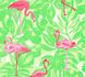 Vliestapete Flamingo Tropen neongrün pink Glanz 35980-2 1