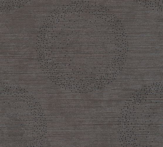 Detailbild Vliestapete Kreise Meliert dunkelbraun silber livingwalls 36005-2