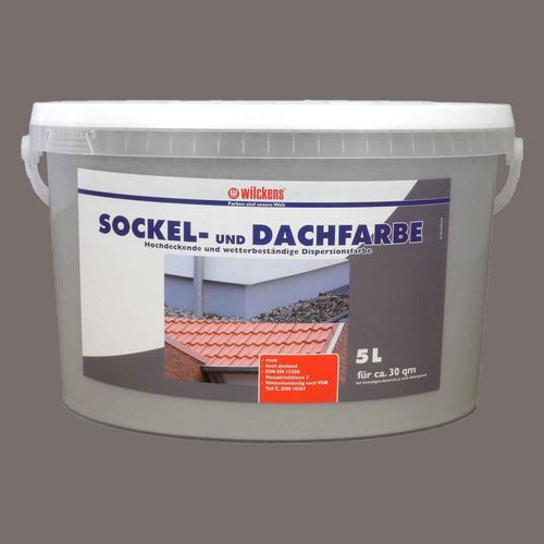 Wilckens Sockelfarbe & Dachfarbe Dachbeschichtung 5 Liter | 5 Farben steingrau