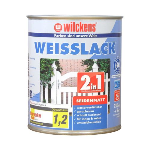 Wilckens 2in1 Weisslack Grundierung seidenmatt 750 ml