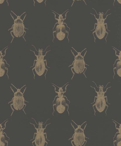 Artikelbild Tapete Käfer Insekt schwarz gold Glanz Rasch Textil 289519