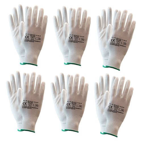 2× Arbeitshandschuhe Größe M weiß  Malerhandschuhe 
