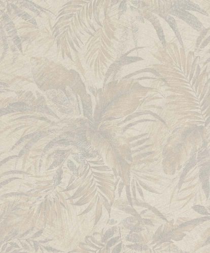 Artikelabbildung Vliestapete Floral beige grau Glitzer Rasch Textil Abaca 229164