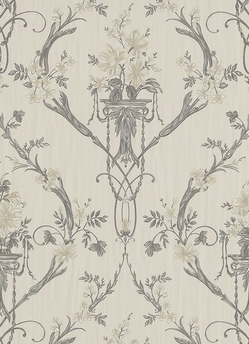 Artikelbild Vliestapete Erismann Eleganza Tapete Ranken weiß silber 5921-10