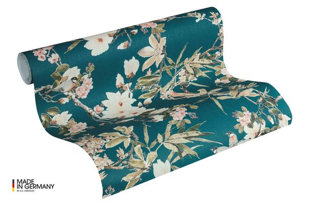 Vliestapete Michalsky Blumen Floral grün rosa 36498-4 