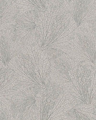 Artikelbild Vliestapete Blattmuster cremebeige silber 31332