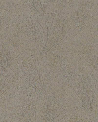 Detailbild Vliestapete Blattmuster braun silber 31335