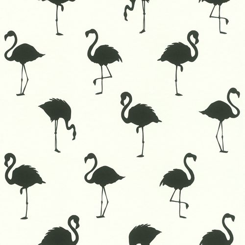 Artikelbild Vliestapete Flamingo Schatten schwarz 138993