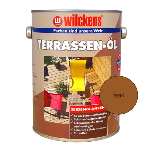 Artikelbild Wilckens Terrassen-Öl 2,5 l Lasur Terrasse Teak