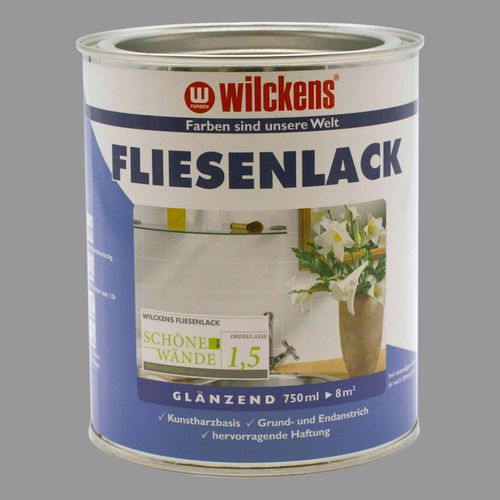 Fliesenlack Wilckens Lackfarbe Lichtgrau Glänzend 750ml