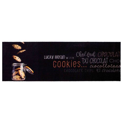 Küchenläufer Schmutzfangläufer Cookies schwarz
