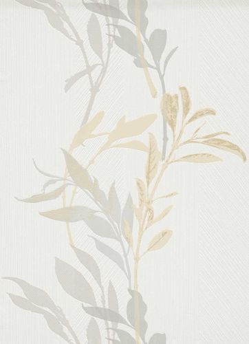 Vliestapete Florale Zweige weiß grau beige 10138-31