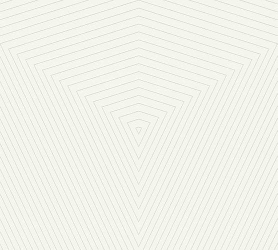 Vliestapete Geometrisch weiß grau-silber 37522-1