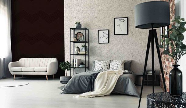 Raumbild Vliestapete Geometrisch schwarz bronze 37522-6 