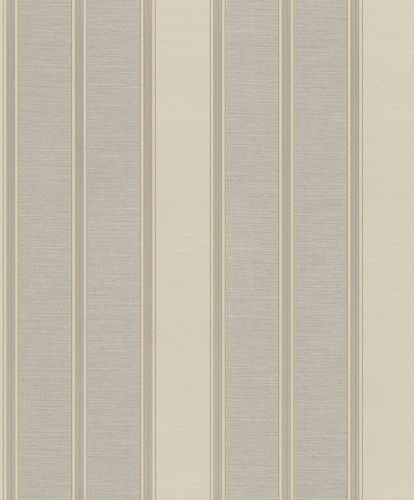 Vliestapete Rasch Blockstreifen grau beige 421019