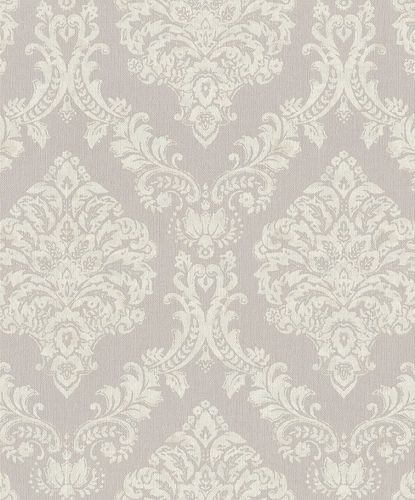 Vliestapete Rasch Opulent Barock grau weiß 421125