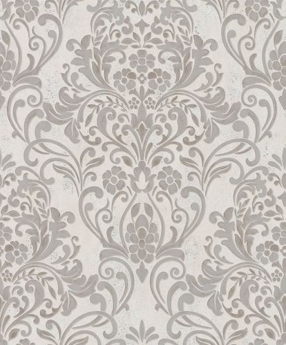 Vliestapete Ornamente Metallic grau kupfer 32603